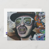 ドイツ,ベルリン,グラフィティ ポストカード (正面/裏面)