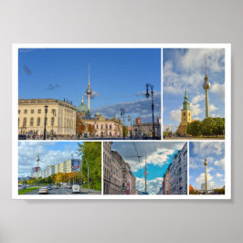 ドイツ，ベルリン，テレビタワー ポスター