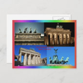 ドイツ,ベルリン,ブランデンブルク門 ポストカード (正面/裏面)