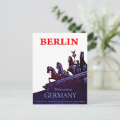 ドイツ，ベルリン，ブランデンブルク門，地球からの眺め ポストカード (スタンド正面)