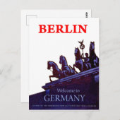 ドイツ，ベルリン，ブランデンブルク門，地球からの眺め ポストカード (正面/裏面)