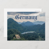 ドイツ・ホーエンシュヴァンガウ葉書からの挨拶 ポストカード (正面/裏面)