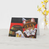 ドイツ·マウス·オクトバーフェスト·ビール水彩画 カード (黄色い花)