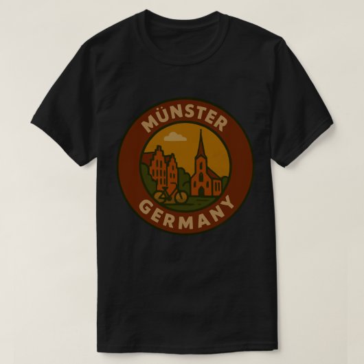 ドイツ ミュンスター市アート Tシャツ (デザイン正面)
