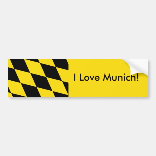ドイツ・ミュンヘン国旗 バンパーステッカー (正面)