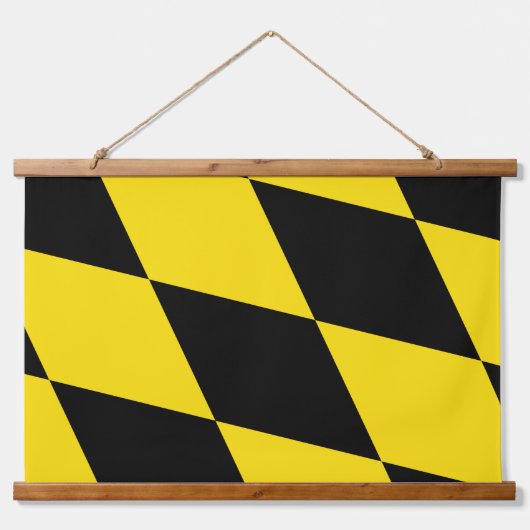 ドイツ，ミュンヘン州旗を持つウォールタペストリー 吊り下げ型タペストリー (正面)