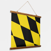 ドイツ，ミュンヘン州旗を持つウォールタペストリー 吊り下げ型タペストリー (傾斜あり)