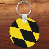 ドイツ、ミュンヘン州旗を持つキーチェーン キーホルダー (正面)