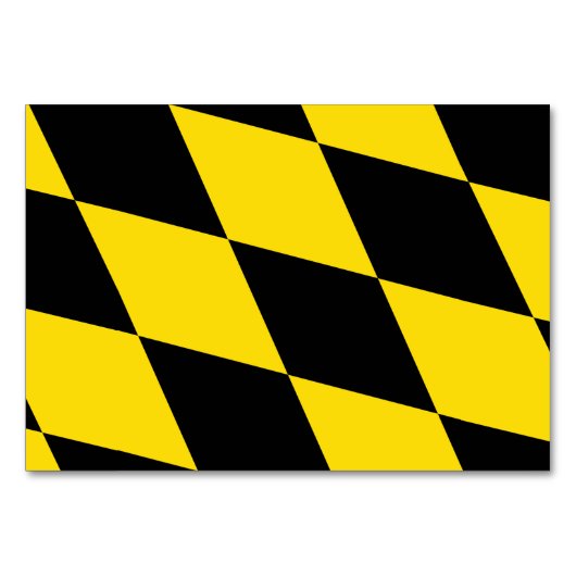 ドイツ、ミュンヘン州旗を持つ愛国的なテーブルカード テーブルナンバー (裏面)