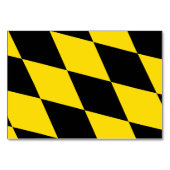 ドイツ、ミュンヘン州旗を持つ愛国的なテーブルカード テーブルナンバー (正面)