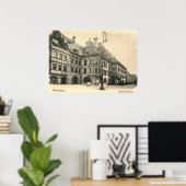 ドイツ、ミュンヘン市ホーフブラハウス1900ヴィンテージ ポスター (ホームオフィス)