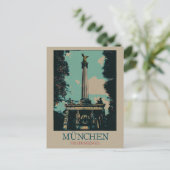 ドイツ，ミュンヘン，エンジェル・オブ・ピース記念碑 ポストカード (スタンド正面)