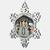 ドイツ，ミュンヘン スノーフレークピューターオーナメント (右)