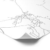 ドイツ、ミュンヘン（黒から白） ポスター (角)