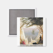 ドイツ、リューゲンのチョークの崖 マグネット (正面/裏面)