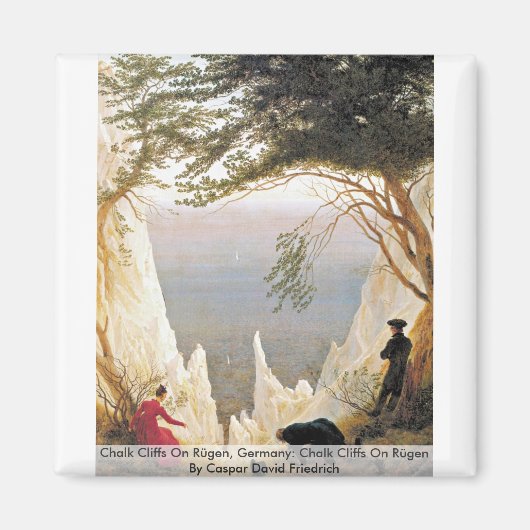 ドイツ、リューゲンのチョークの崖 マグネット (正面)