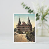 ドイツ，ルベック，ホルステンゲートクラシックPhotochrom ポストカード (スタンド正面)