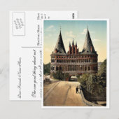 ドイツ，ルベック，ホルステンゲートクラシックPhotochrom ポストカード (正面/裏面)