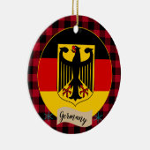 ドイツ、レッドバッファロー・プレイド&ドイツ国旗 セラミックオーナメント (右)