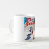 ドイツ レトロ スキー 旅行 ポスター コーヒーマグカップ (正面左)