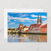 ドイツ、レーゲンスバーグからこんにちは ポストカード (正面/裏面)