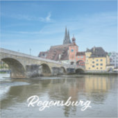 ドイツ、レーゲンスブルクの石橋 シール (正面)