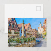 ドイツ，ローテンブルクのオブデエ・タウバー ポストカード (正面/裏面)