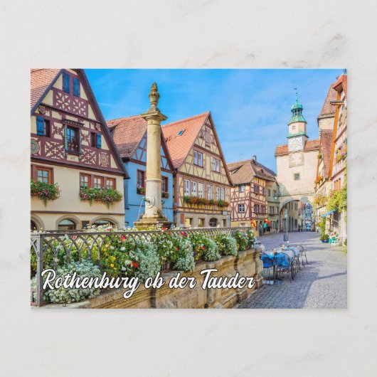 ドイツ，ローテンブルクのオブデエ・タウバー ポストカード (正面)
