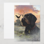 ドイツ・ワイヤーヘアード・ポインター 招待状 (正面/裏面)