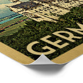 ドイツ・ヴィンテージ旅行ポスター ポスター (角)