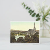 ドイツ、ヴュルテンベルク州、シュトゥットガルト、ヨハネス教会、希少なフォトクロームプリント ポストカード (スタンド正面)