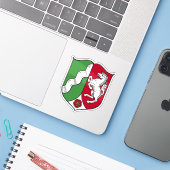 ドイツ、北ライン・ウェストファリアの紋章 シール (ノートパソコンとiPhone)