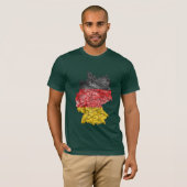 ドイツ 国旗色 地図 Tシャツ (正面フル)