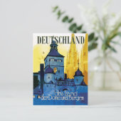 ドイツ、城の土地、ヴィンテージ旅行 ポストカード (スタンド正面)