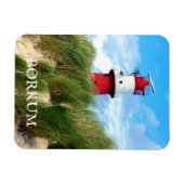 ドイツ，東フリジア，ボルカム，クライナーライトハウス マグネット (横)