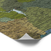 ドイツ – 海面上昇100m ポスター (角)