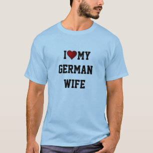 ドイツ:私はドイツの妻が大好き Tシャツ