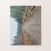 ドイツ，秋，孤独な森の道 ジグソーパズル (縦)