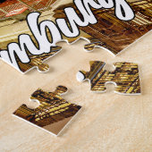 ドイツ,美しいハンブルクに夕日 ジグソーパズル (側面)