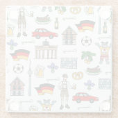 ドイツ|記号パターン ガラスコースター (裏面)