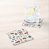 ドイツ|記号パターン スクエアペーパーコースター (インサイチュ)