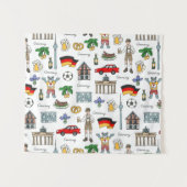 ドイツ|記号パターン タペストリー (正面(横))