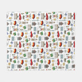 ドイツ|記号パターン フリースブランケット (正面(横))