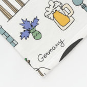 ドイツ|記号パターン フリースブランケット (角)