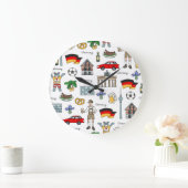 ドイツ|記号パターン ラージ壁時計 (ホーム)