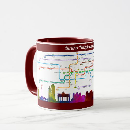 "ドイツ:2021/heute BERLIN - U/S-Bahn Tasse マグカップ (正面左)