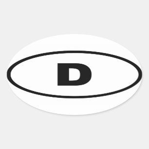 ドイツ – D – ヨーロッパ 楕円形シール