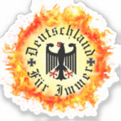 ドイツ/Deutschland 永遠/鷲/鉄十字/炎 シール (正面)