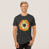 ドイツ/Deutschland 永遠/鷲/鉄十字/炎 トライブレンドTシャツ (正面全面)