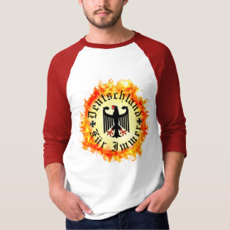 ドイツ/Deutschland Forever/鷲/鉄十字/炎 Tシャツ